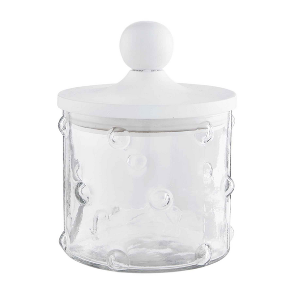 SM HOBNAIL GLASS CANISTER