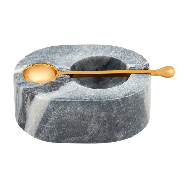 BLACK MARBLE SALT CELLAR