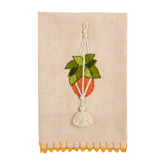 HANGING PLANTER EMB TOWEL