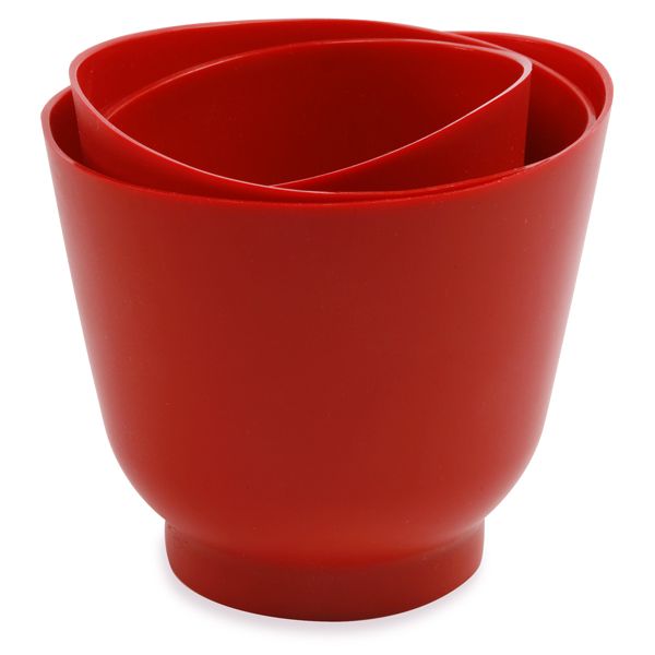 SILICONE BOWLS S/3- RED