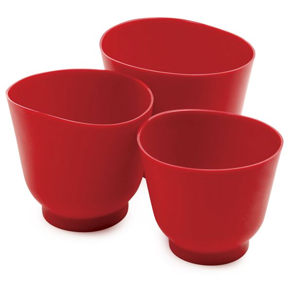 SILICONE BOWLS S/3- RED