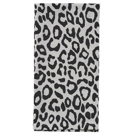Safari Leopard Printed Towel- Black