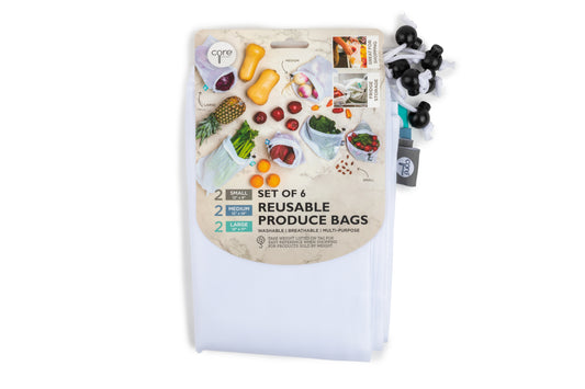 Reusable Mesh Produce Bags- White