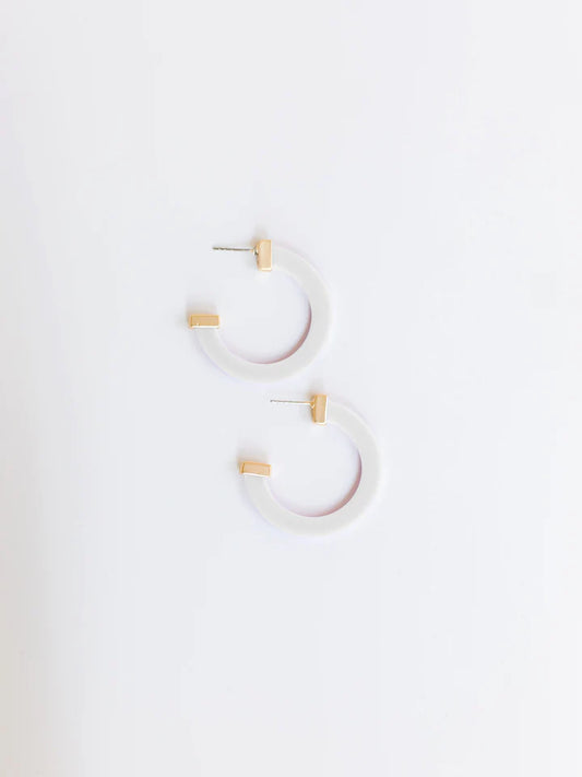 Medium Classic Acrylic Hoops Clear