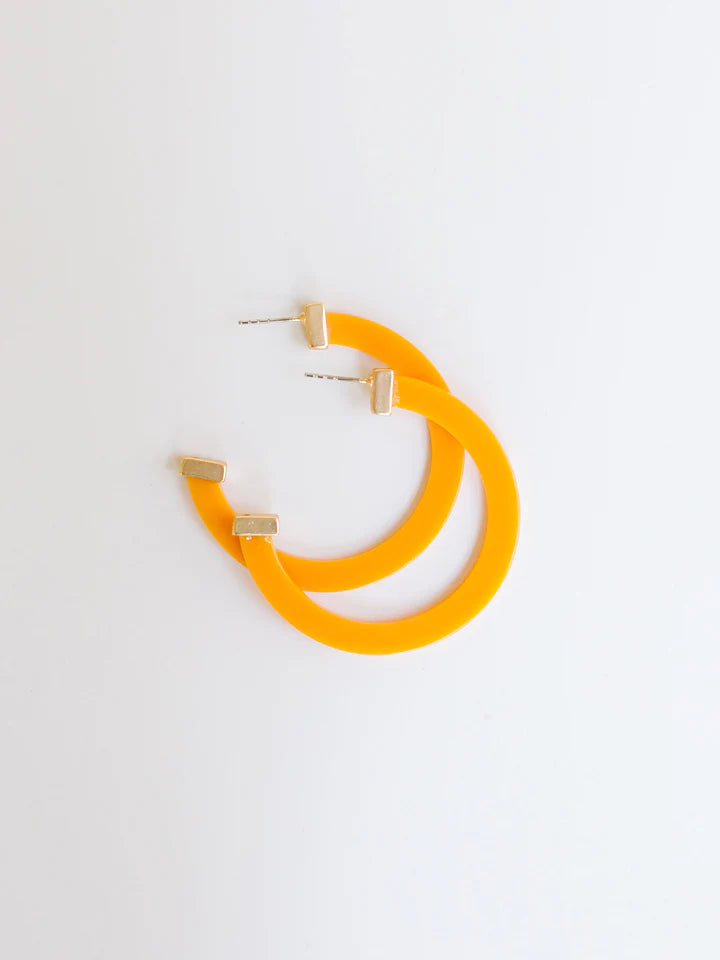 Large Acrylic Hoops Clementine