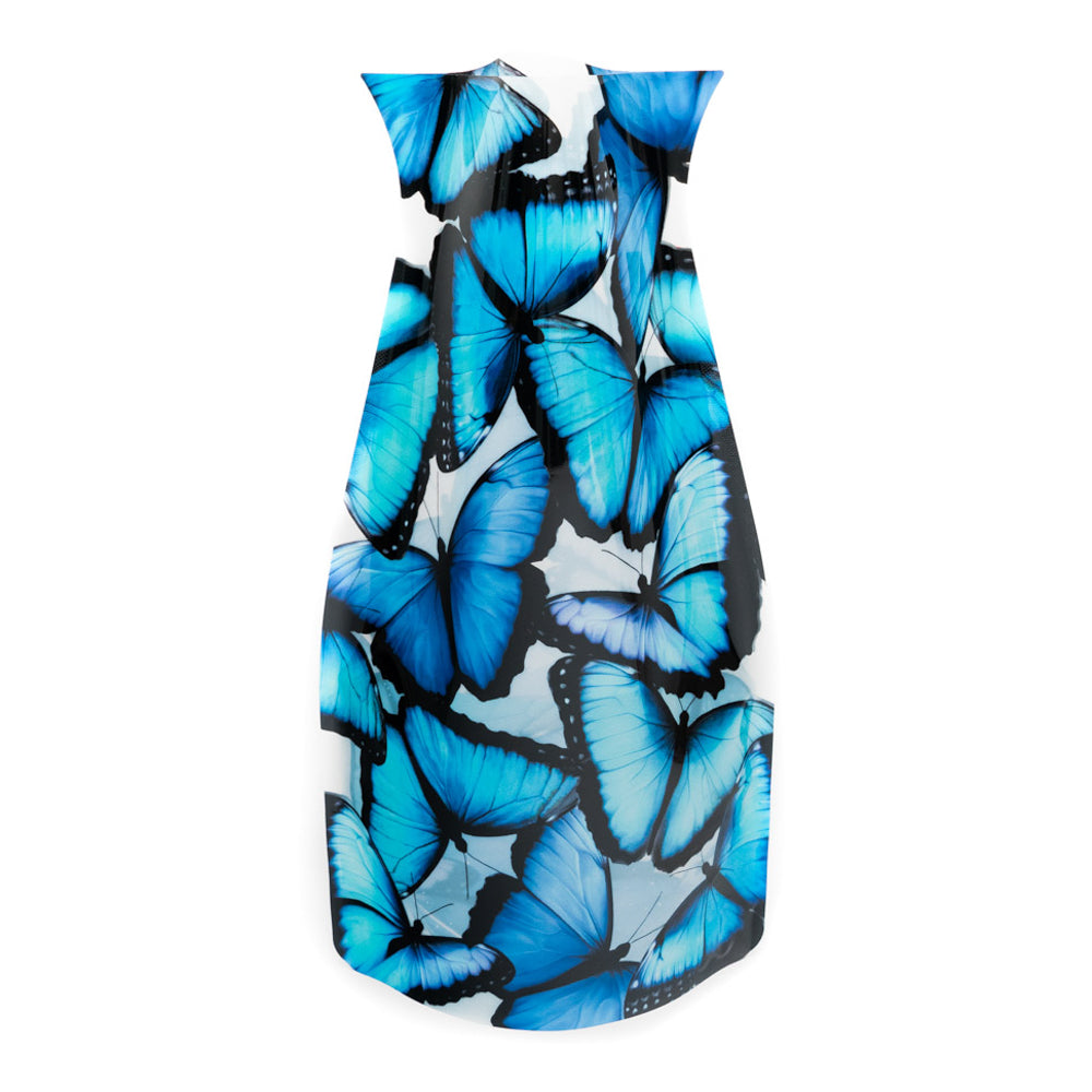 Blue Morpho Butterfly Vase