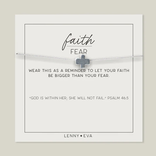 Faith over Fear Silver Necklace