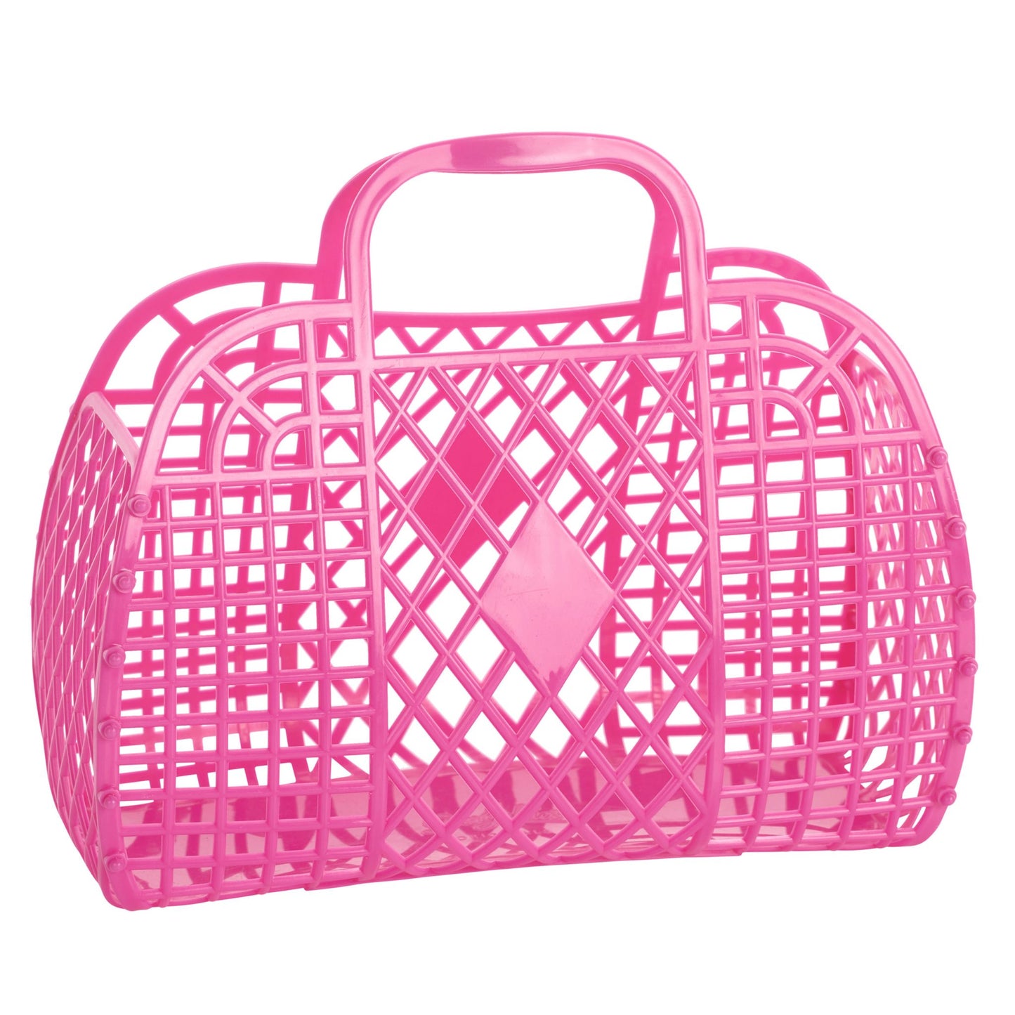 Retro Basket Large Berry Pink