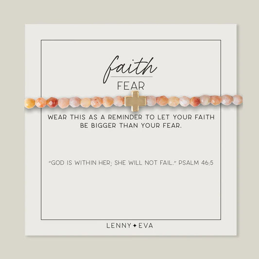 Faith over Fear Bracelet- Moonstone