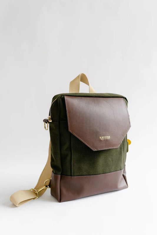 CORBIN | SIGNATURE FATIGUE CANVAS + BROWN LEATHER