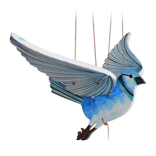 Blue Jay Flying Bird Mobile