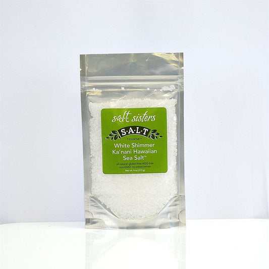 White Shimmer Kanani Hawaiian Sea Salt 4 oz.